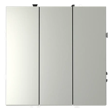 Изображение Выключатель встраиваемый VOLTUM S70 трехклавишный 10А, (сталь)