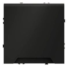 Изображение Розетка встраиваемая VOLTUM S70 с заземлением защитными шторками и крышкой 16А (черный матовый)